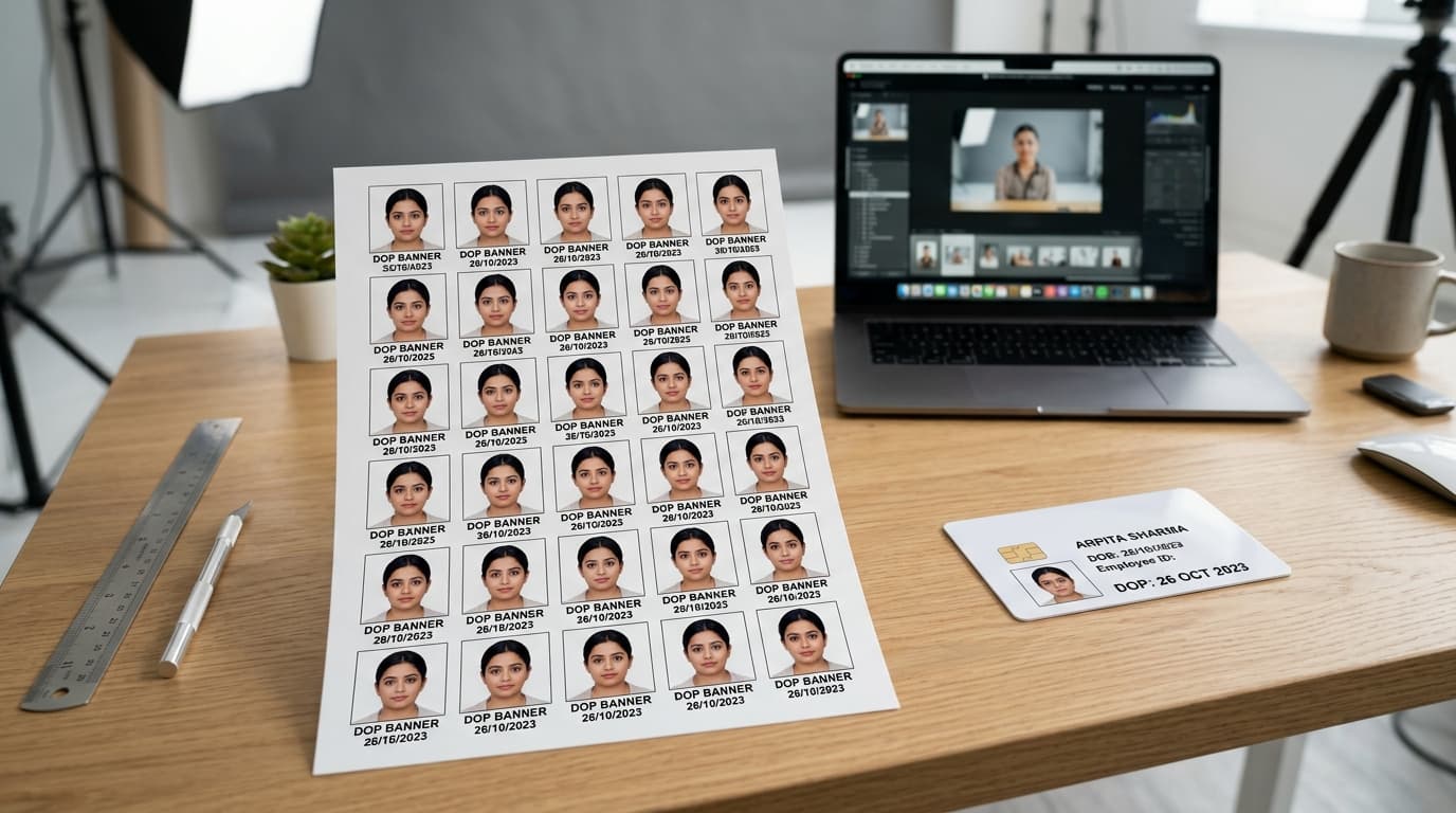 Exam Photo & DOP Banner Studio Workspace